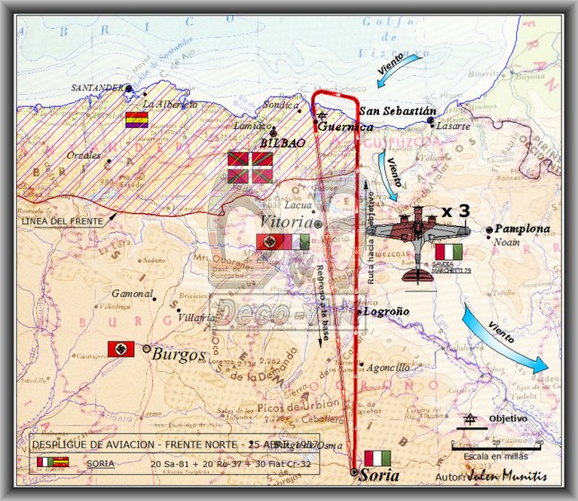 Recorrido de los Savoia-Marchetti 79