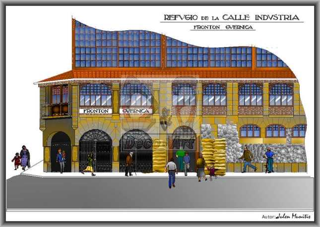 Refugio de la calle Industria (Frontón de mano)