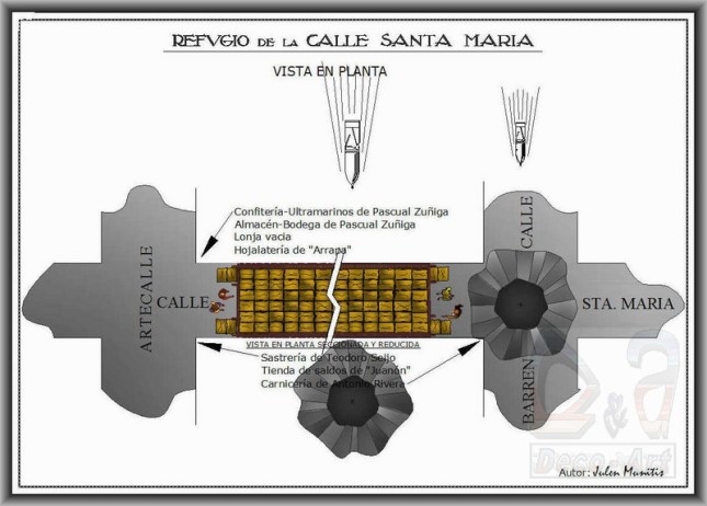 Plano planta Refugio de la calle Santa María